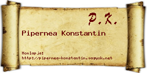 Pipernea Konstantin névjegykártya